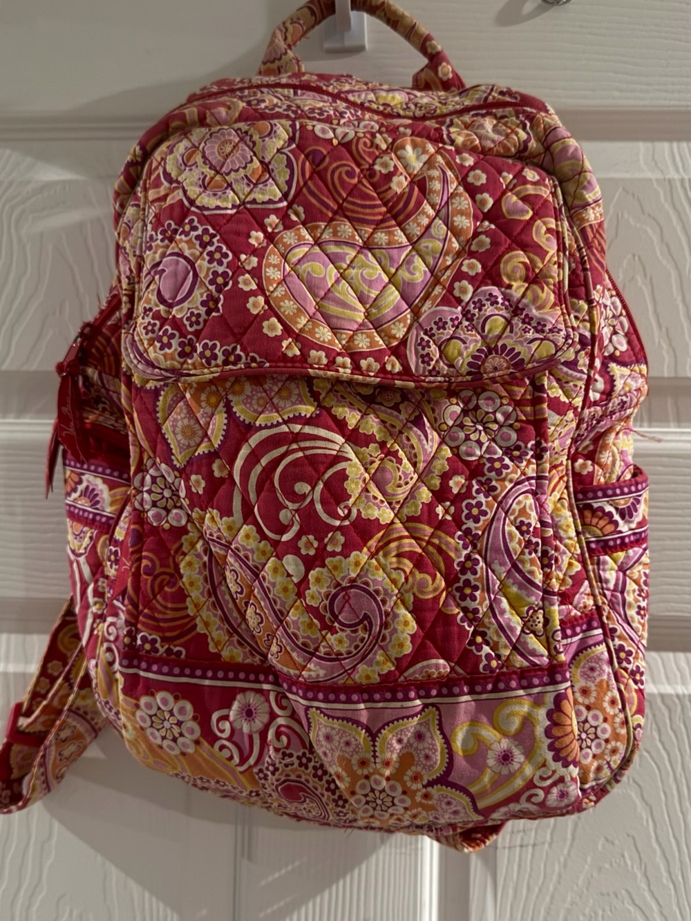Vera Bradley Quilted Floral Pattern Women's Backpack - Pink
